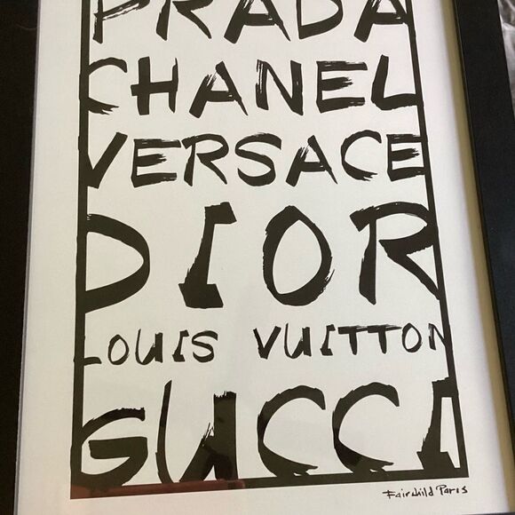 PRADA, CHANEL,VERSACE,DIOR THE FAIRCHILD PARIS PRINT EXCLUSIVE LUXURY FRAMED - Picture 2 of 6